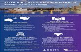DELTA AIR LINES & VIRGIN AUSTRALIAwc-sales... · • 180-degree flat-bed seats with direct aisle access ... #Delta Comfort+ seating will not be available between Australian autumn