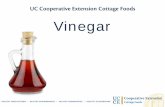 Vinegar · cool, steady temperature ... • This undisturbed rest allows suspended solids to fall, making the vinegar clear and bright. • Once vinegar is ready it should be
