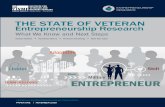 THE STATE OF VETERAN Entrepreneurship Research · ENTREPRENEURSHIP RESEARCH THE STATE OF VETERAN ... community integration of nursing home population, quality of life, traumatic brain