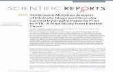TGFBI Gene Mutation Analysis of Clinically Diagnosed ...uir.ulster.ac.uk/37433/2/publish.pdf · It could be misdiagnosed before PTK treatment or overlooked prior to refrac-tive surgeries