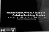 What to Order, When: A Guide to Ordering … Improve Initial Radiology Order Request Accuracy Improve efficiency Reduce call backs/interruptions Improve patient satisfaction Reduce