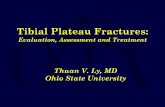 Tibial Plateau Fractures - Ly Tibial...Objectives •Recognize the anatomy of the proximal tibia •Describe initial evaluation and management •Identify common fracture patterns