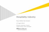 Hospitality industry - WIRC · Hospitality industry Key indirect tax issues 27 April 2013 Divyesh Lapsiwala, ... When the food is served in the room, service tax cannot be charged