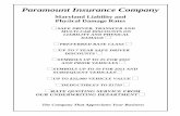 Paramount Insurance Company BOOK VERBIAGE...Paramount Insurance Company Paramount Insurance Company Maryland Liability and Physical Damage Rates SAFE DRIVER, TRANSFER AND MULTI-CAR