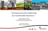 Entrepreneurial Leadership for Sustainable .â€œEntrepreneurial Leadership . for Sustainable Business