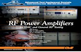 RF Power Amplifiers - Test Equipment · antennas, complete test systems, probes, monitors, software and receivers to military booster amps, and RF amplifier modules that can be customized