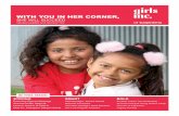 WITH YOu IN HER CORNER, - girlsinc-carp.org · inspired by her travels to a center where at-risk youth learn Taekwondo, as well as a village ... in training reinforced how much I