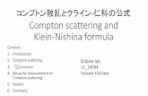 Compton scattering and Klein-Nishina formula. Introduction •The purpose of this research is to understand the interaction between gamma ray and matter, especially Compton scattering