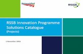 RSSB Innovation Programme Solutions Catalogue · PROGRAMME 4 Solutions Catalogue (projects) 1 November 2016 VERSION 2.1 + Project Details PROGRAMME: FuTRO (Future Traffic Regulation
