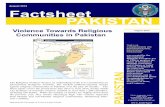 Factsheet PAKISTAN - United States Commission on ... Factsheet.pdf · Communities in Pakistan Factsheet ... but the Factsheet provides a hyperlink to the supporting reporting. ...