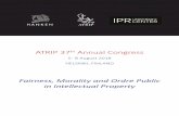 ATRIP 37th Annual Congressatrip.org/wp-content/uploads/ATRIP2018/ATRIP-program-2018.pdf · ATRIP 37th Annual Congress 5 - 8 August 2018 HELSINKI, FINLAND Fairness, Morality and Ordre