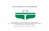 LITCHFIELD COUNCIL · 2015-01-19 · 1 litchfield council business paper ordinary meeting at the completion of the thorak regional cemetery board meeting thursday 22nd january, 2015