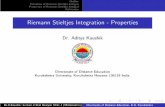 Riemann Stieltjes Integration - Properties - Kurukshetra (Paper 1).pdf · Properties of Riemann Stieltjes Integral References Discontinuous Functions Composition with Continuous Functions