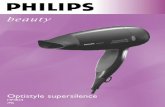 4222 002 24933 - Philips · Pengering rambut Optivolume supersilenceyang baru ini menggabungkan dua inovasi:kipas yang baru dan motor yang lebih senyap,menghasilkan pengering rambut