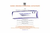 Forwaterinfo.gov.in/qms/DAK_userManual.pdf · User Manual - Version 1.0 Dak Monitoring System 1. INTRODUCTION In Ministry different type of Daks/Letters come to the different Sections.
