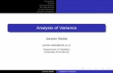 Analysis of Variance - Universität Innsbruck · Two-Way ANOVA Further Extensions Useful R-commands Object of Investigation Exploratory Analysis Notation Assumptions Object of investigation