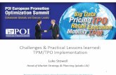 Challenges & Practical Lessons learned: TPM/TPO Implementation .Challenges & Practical Lessons learned: