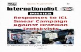 7/ee Special Supplement Internationalist «e · 7/ee Special Supplement $2 Internationalist «e J)ftSSil~ll Responses to ICL smear campaign Against Brazilian . rot yist J. An Internationalist