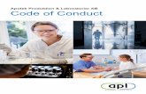 Apotek Produktion & Laboratorier AB Code of Conduct · Apotek Produktion & Laboratorier AB (APL) believes that we have an important role to play in the development of a sustainable