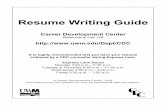 Resume Writing Guide - unice.fr - Resume Writing Guide - 5205666.pdf · RESUME OVERVIEW NAME STREET ADDRESS CITY, STATE, ZIP (AREA CODE) PHONE NUMBER E-MAIL (Optional) HOMEPAGE (Optional)