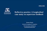 Reflective practice: A longitudinal - mofet.macam.ac.il · Reflective practice: A longitudinal case study on supervisor feedback Neomy Storch School of Languages & Linguistics ...