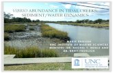 VIBRIO ABUNDANCE IN TIDAL CREEKS: SEDIMENT/WATER DYNAMICSnoble.web.unc.edu/files/2012/12/English-Calico-Creek-Presentation-2.pdf · increased # of vibrio cases (Oliver, DUML seminar)