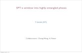 SPT: a window into highly entangled phases - MITweb.mit.edu/~senthil/www/Beijing0713-2.pdf · Why study SPT? Studies of `short range entangled’ SPT phases give surprising new insights