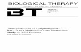 BIOLOGICAL THERAPY - tagudin.typepad.com · lymphoedema after mammectomy and axillary scrape. An observational study with L~phomyosot on sO children with recurrent tonsillitis was