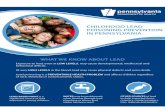 Childhood Lead Poisoning Prevention in … Childhood Lead Poisoning Prevention in Pennsylvania The Pennsylvania Department of Health has long supported lead prevention activities in