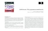 African Trypanosomiasis 3.3 Trypomastigote of Trypanosoma brucei rhodesiense in blood film from American traveler who visited East Africa 10 days previously. Long slender form is characterized