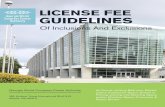 LICENSE FEE GUIDELINES · and/or Auditorium Space Events or ... finishing services – binding, collating, cutting, folding, stapling; presentation services that include production