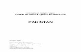 PAKISTAN - International Budget Partnership · Executive’s Budget Proposal DISTRIBUTION OF BUDGET DOCUMENTS For the following reports, place “Yes” in the appropriate row below