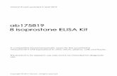 ab175819 8 isoprostane ELISA Kit - abcam.com · ab175819 8 isoprostane ELISA Kit 6 8. Technical Hints This kit is sold based on number of tests. A ‘test’ simply refers to a single