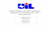 2019 Regional Spring Meet Region II Conference 5A Handbook · Mario Luna Forney ISD mario.luna@edu.forneyisd.net 972-564-4055 14-5A Colin Yeilding Joshua ISD yeildingc@joshuaisd.org