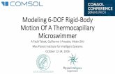 Modeling 6-DOF Rigid-Body Motion Of A Thermocapillary ... fileModeling 6-DOF Rigid-Body Motion Of A Thermocapillary Microswimmer A Fatih Tabak, Guillermo J Amador, Metin Sitti Max