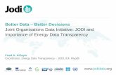 Better Data – Better Decisions · Better Data – Better Decisions ... • 2012: Extended JODI-Oil data points released ... KL. Nov 09. Bangkok. Sep 08. Riyadh. Mar 08. Algiers