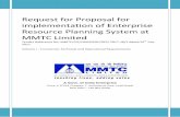 Request for Proposal for implementation of Enterprise ...mmtclimited.com/.../2017...ERP_RFP_-Vol-I_,II,III.pdf · RFP for MMTC ERP Project Volume-II Request for Proposal for implementation