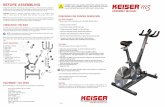 BEFORE ASSEMBLING WARNING - Manuals | Keiser Cario ...manuals.keiser.com/downloads/exercise_bikes/M3_Assembly_Manual.pdf · Assembling Bike to Base Frame Step 1: Carefully lower the