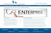 Enterprise Resource Planning - busanalysts.com.au · Enterprise resource planning (ERP) software is a suite of integrated applications that a company uses to collect, store, manage