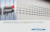 Rolling shutters in aluminium or steel - novoferm.com · 6 TH100 Natural aluminium 100mm, double skinned lath Aluminium lath. A conventional or Mircoline profile section, approximately