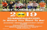 SUMMER@ECISD 2019 Catalog · SUMMER@ECISD 2019 summer@ecisd.net 210-581-1158 6 Enrichment & Sports Elementary Students 2018-2019 Pre-Kindergarten - 5th Grade Students