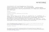 Control of contagious bovine pleuropneumonia: Knowledge, …centaur.reading.ac.uk/39108/1/1-s2.0-S0167587714001391... · 2018-12-19 · Preventive Veterinary Medicine 115 (2014) 143–156