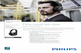More sound, less noise - Philips Wireless noise-cancelling headphones 40-mm drivers/closed-back Over-ear Soft ear cushions Compact folding SHB9850NC More sound, less noise smart touch