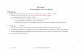 Lecture 1 Probability and Statistics - Physicsgan/teaching/fall12/Chapter1.pdf · Lecture 1 Probability and Statistics ... resort to learning about the group properties of all the