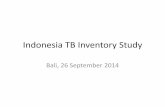 Indonesia TB Inventory Study - who.int · Selected districts/cities Region 1 (Sumatera) Pidie, Aceh Deli Serdang, Sumut Tanah Datar, Sumbar Rokan Hilir, Riau Musi Banyuasin, Sumsel