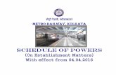 SOPEST - Kolkata Metro 2016.pdf · Page - 2 SOP (ESTT.) 2016, METRO RAILWAY SOPEST (Scheduled of Power on Estt. matter) Gazetted and Non-Gazetted 2016 FP - Full Power for officers
