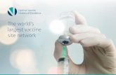 The world’s largest vaccine site network · Optimal SOP and proven vaccine processes. 35 U.S. sites 15 Non U.S. World’s largest dedicated vaccine site network. Efﬁ cient patient