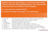 Implant Success and Safety of Left Atrial Appendage ...my.americanheart.org/idc/groups/ahamah-public/@wcm/... · Implant Success and Safety of Left Atrial Appendage Closure with the