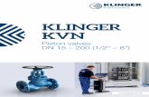 Piston valves DN 15 – 200 (1/2 – 8) - Bagges AS in mm. Subject to construction and design changes. KVN DN 15-50 Flange design GENERAL FEATURES » Straight-through piston valve