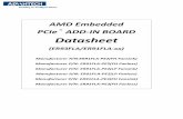 AMD Embedded PCIe® ADD IN BOARD Datasheetwfcache.advantech.com/www/certified-peripherals/... · z Advanced DVI capability supporting 10‐bit HDR (high dynamic range) output. z Supports